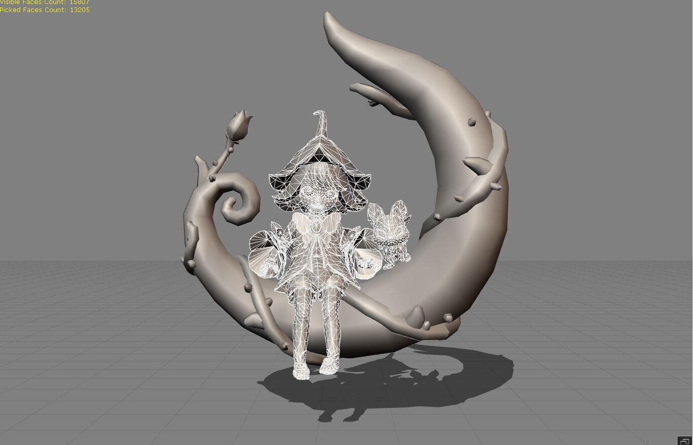 Change Floral Elfo Low-poly 3D model_2