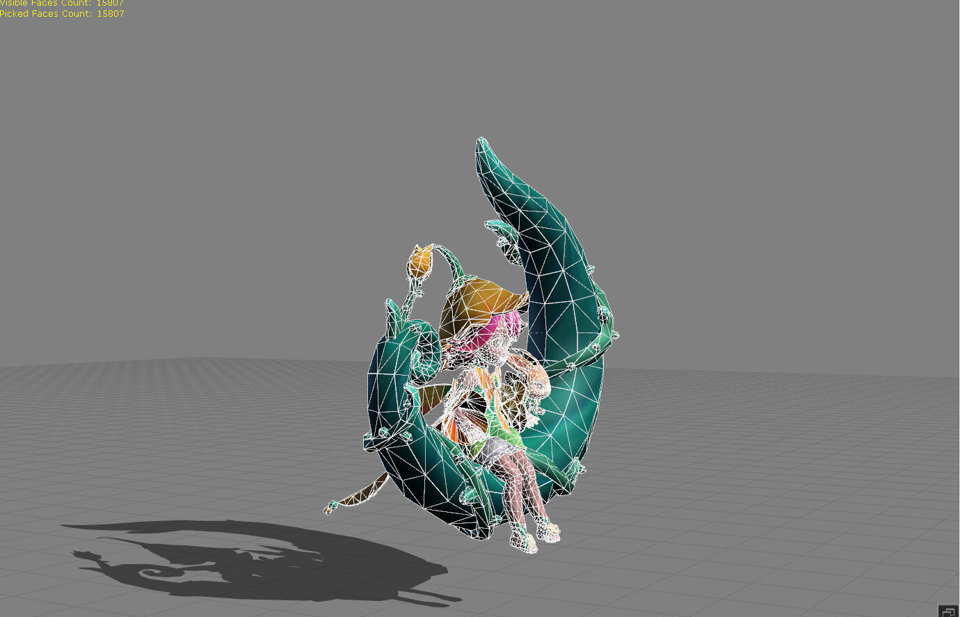 Change Floral Elfo Low-poly 3D model_7