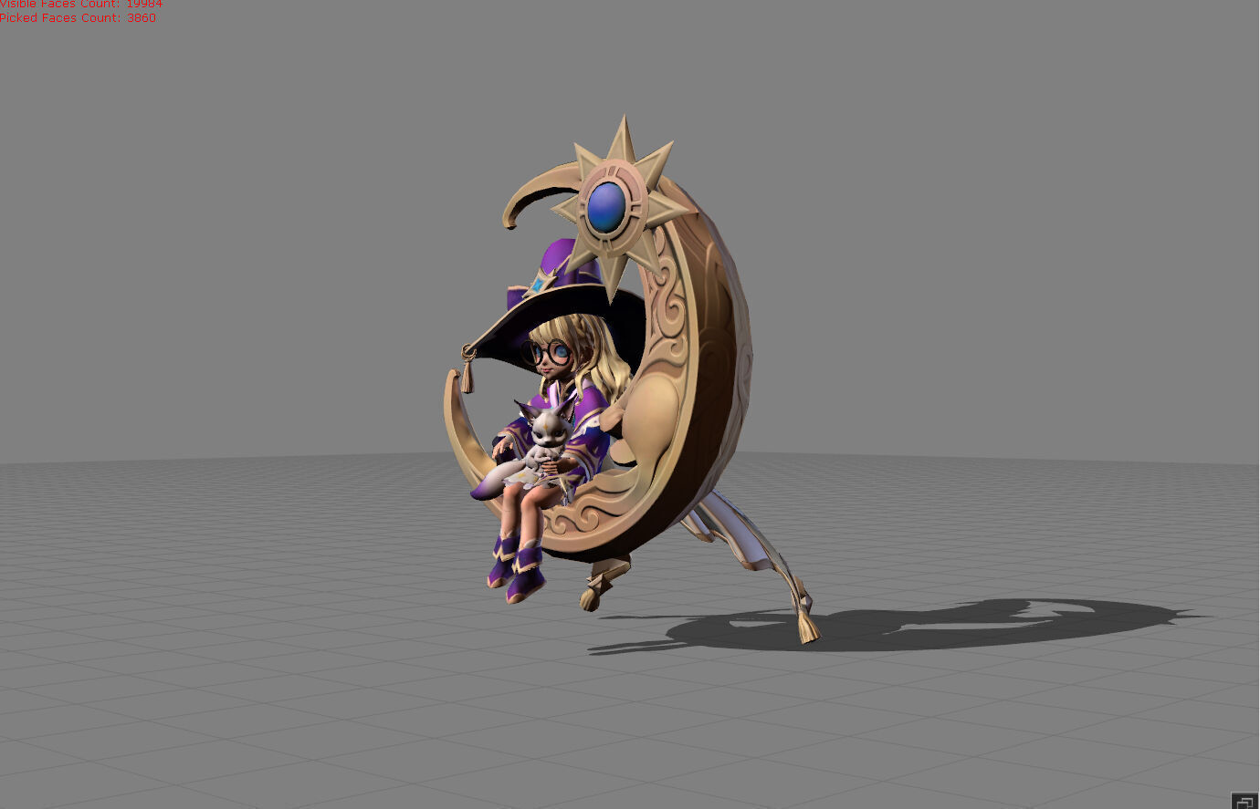 Change Lunar Magic Low-poly 3D model_4