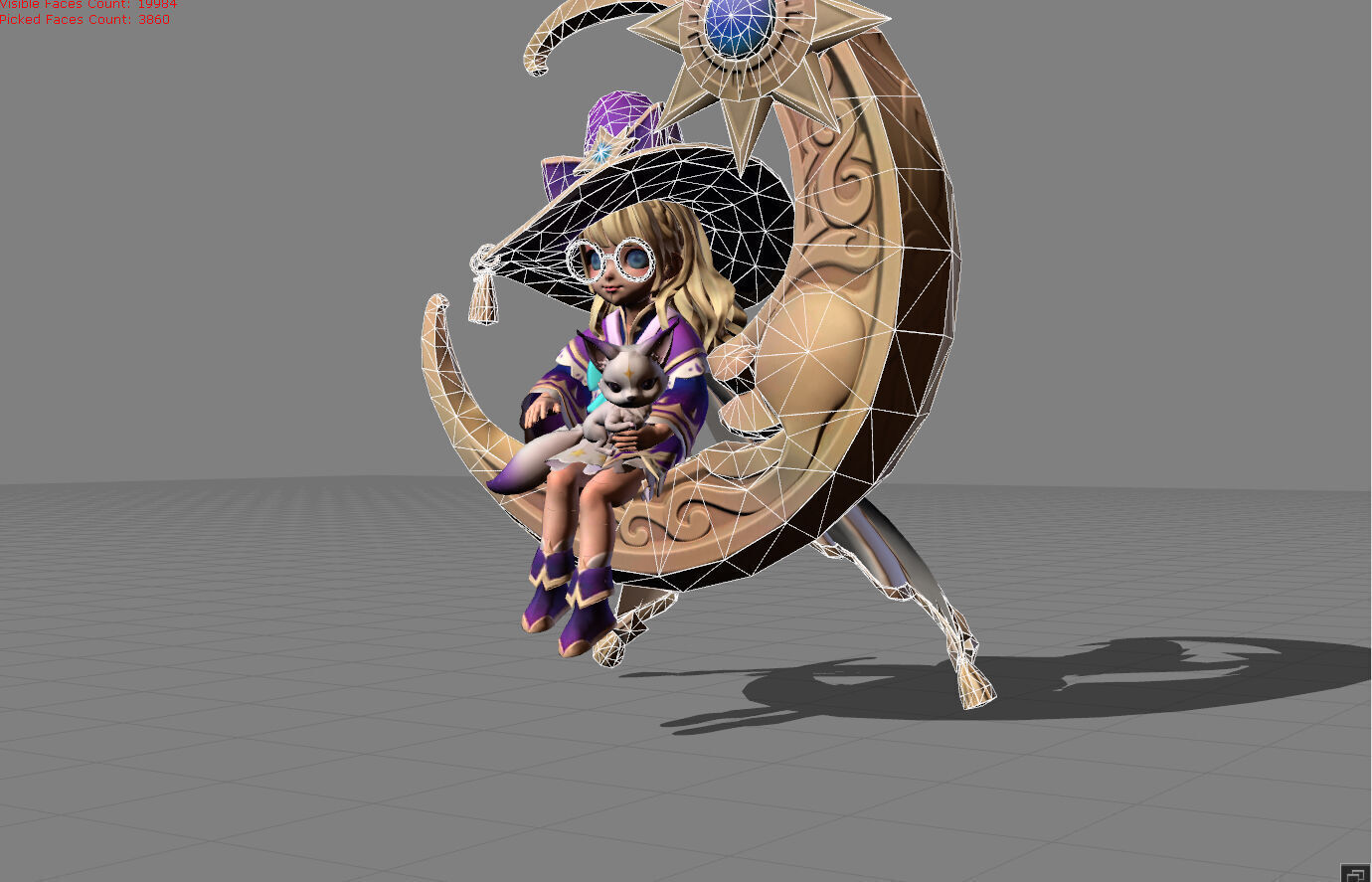 Change Lunar Magic Low-poly 3D model_8