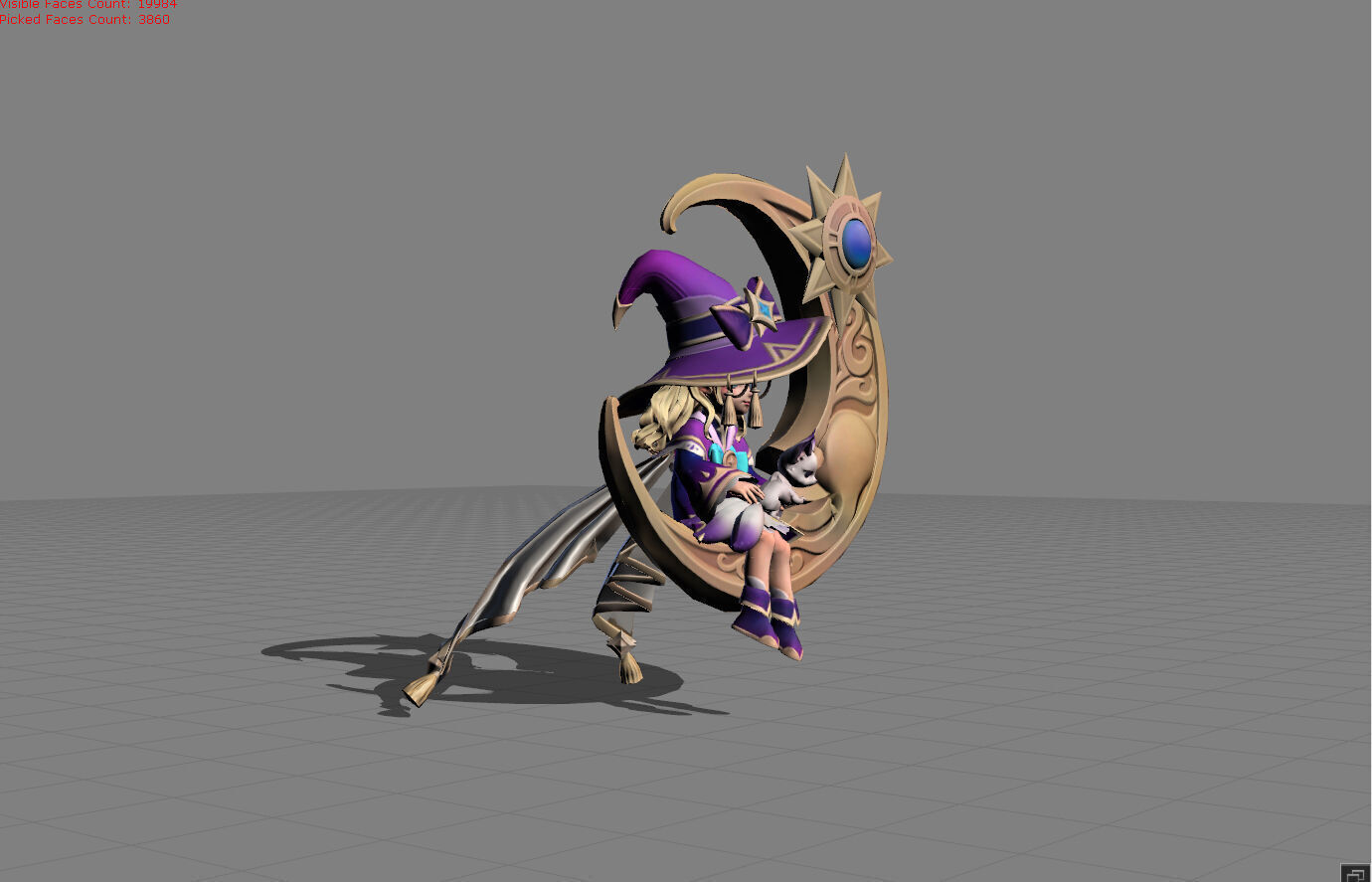 Change Lunar Magic Low-poly 3D model_3