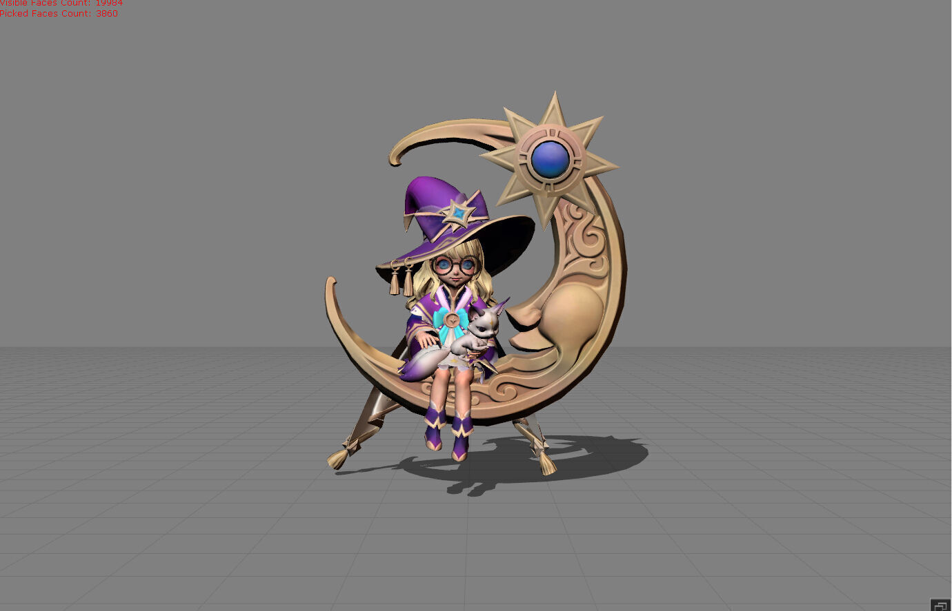 Change Lunar Magic Low-poly 3D model_2