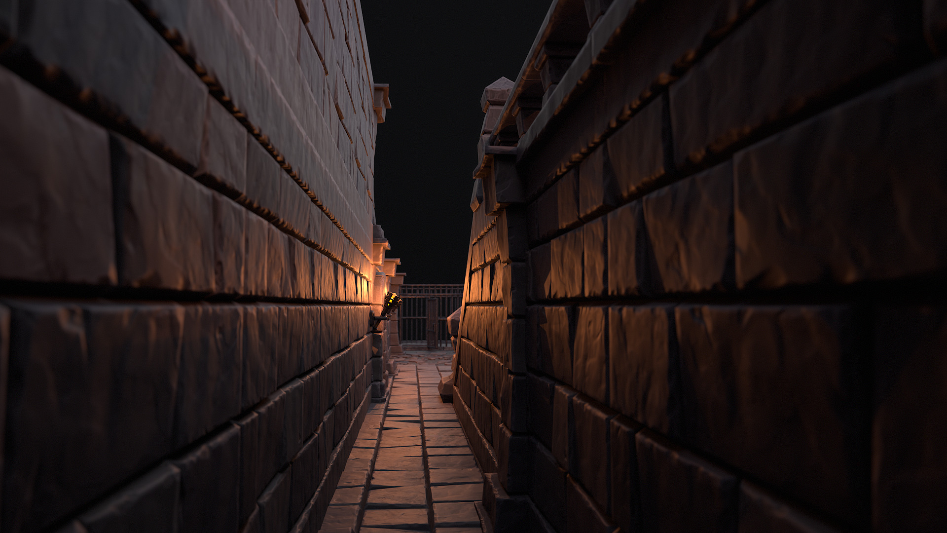 Stylized dungeon modular assets Low-poly 3D model_11