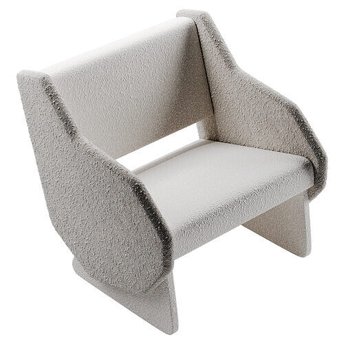 Bex armchair Low-poly 3D model 6