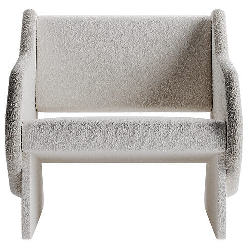Bex armchair Low-poly 3D model 5