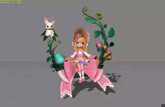 Change Vine Cradle Low-poly 3D model