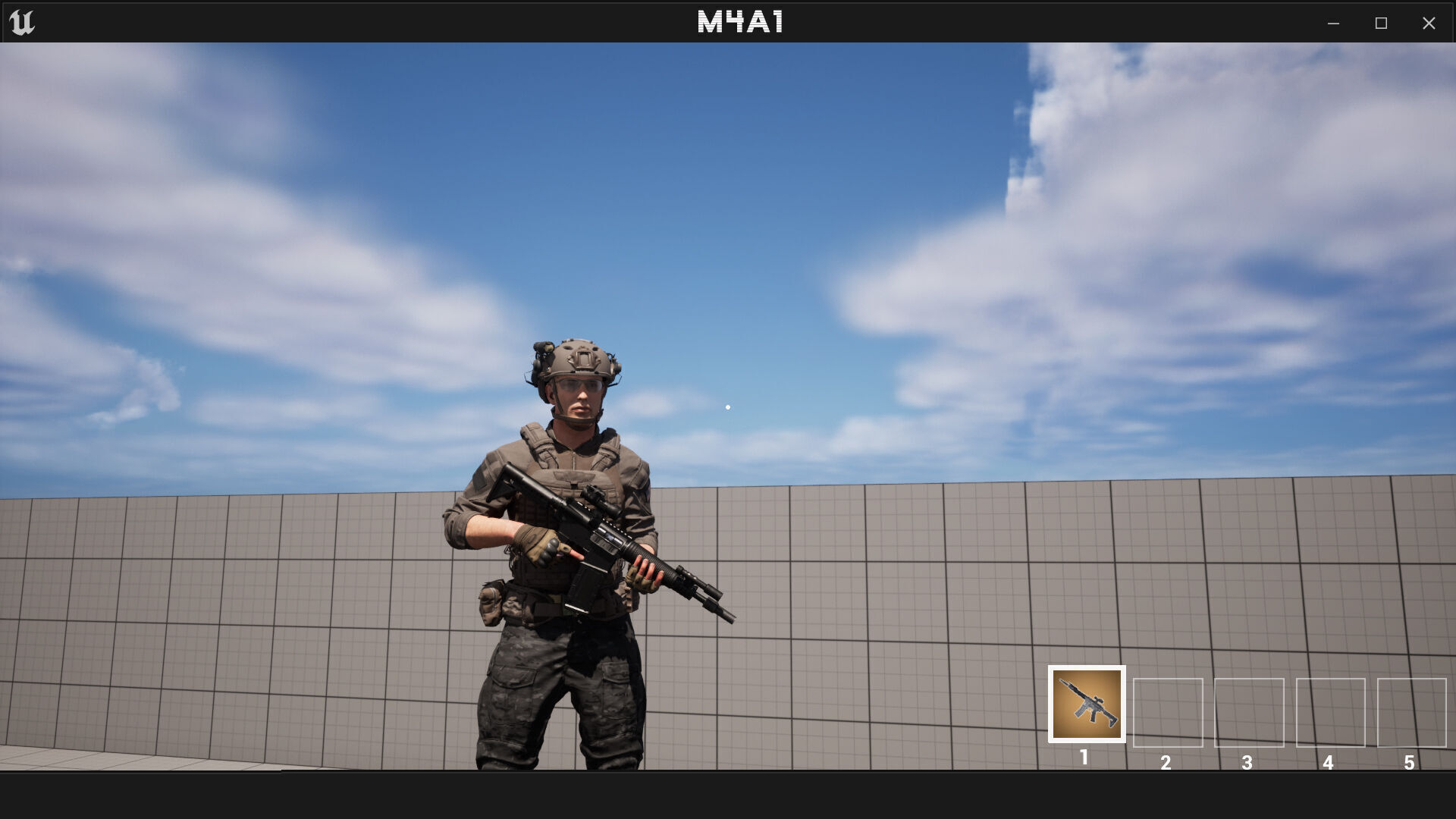 m4A1 Gun Fps - Tps Low-poly 3D model_15