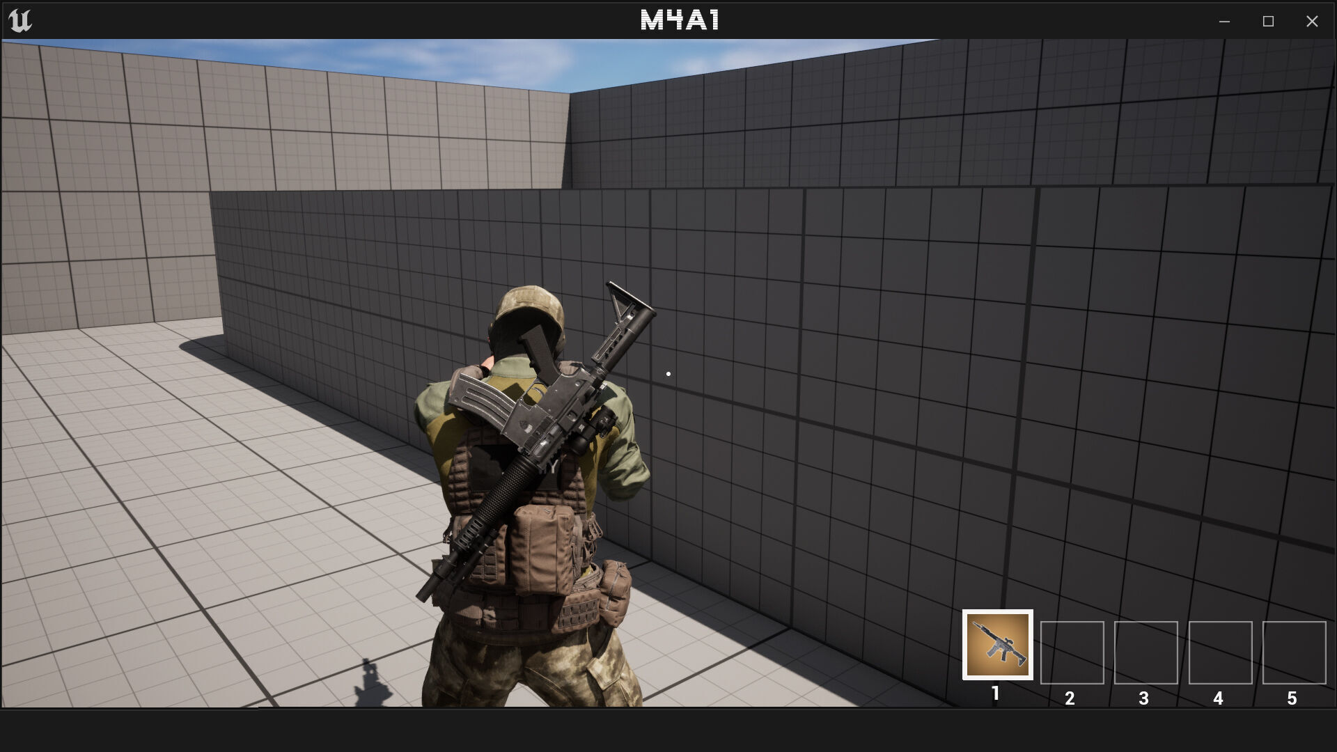 m4A1 Gun Fps - Tps Low-poly 3D model_14