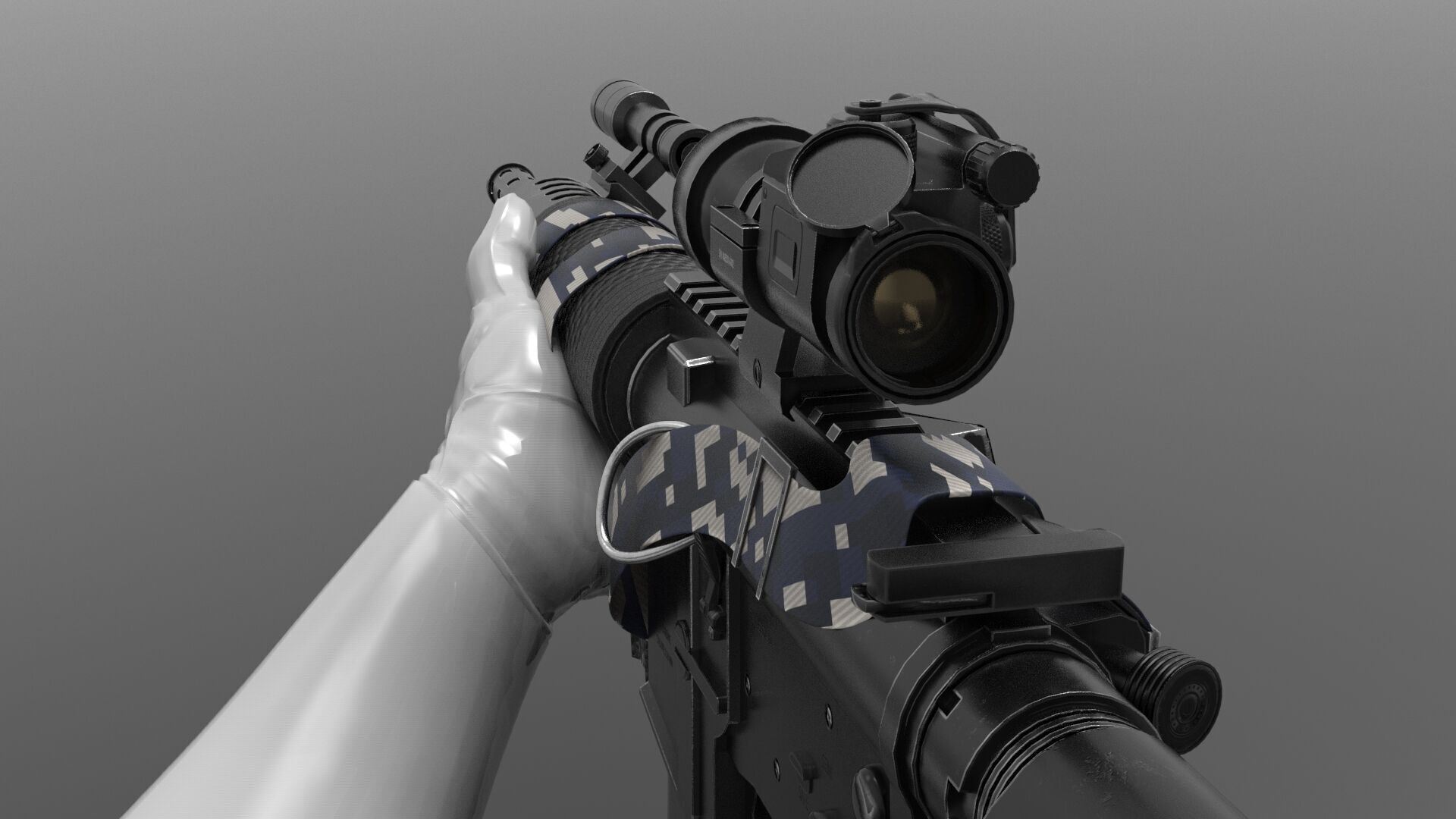 m4A1 Gun Fps - Tps Low-poly 3D model_8