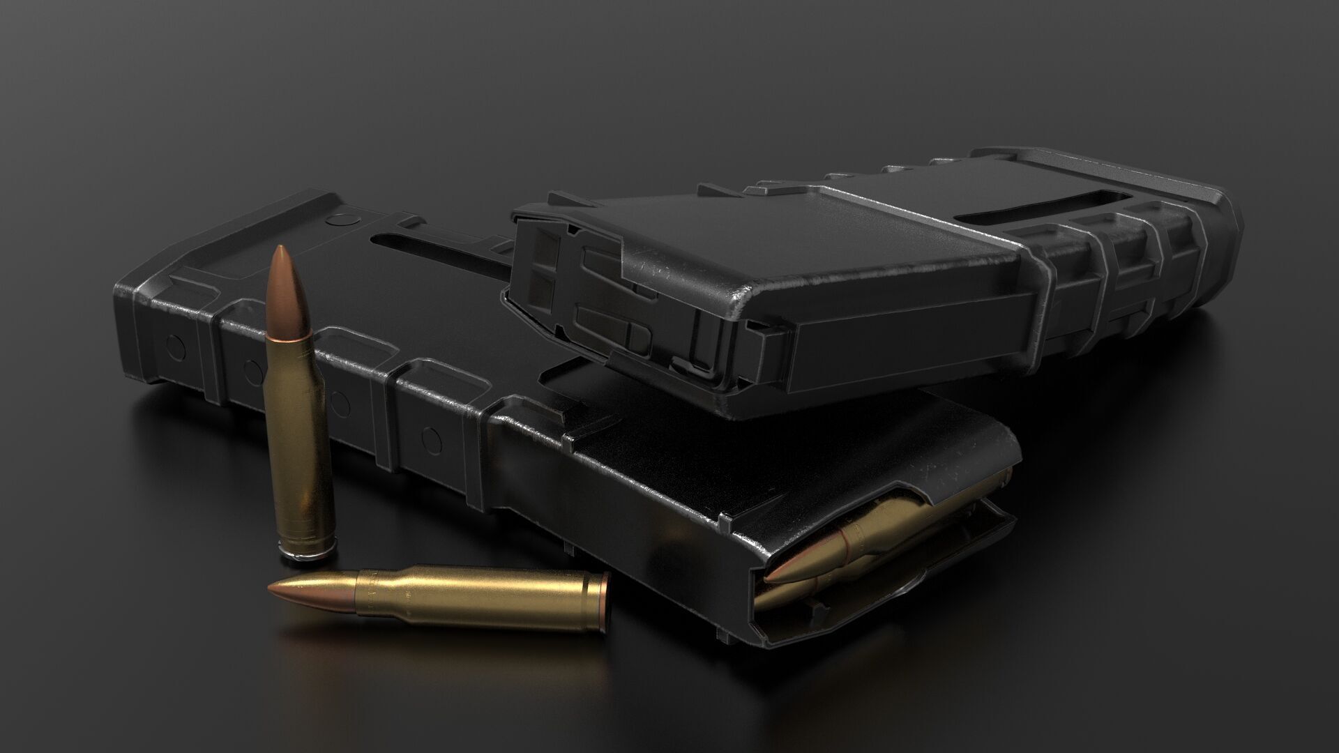 m4A1 Gun Fps - Tps Low-poly 3D model_10