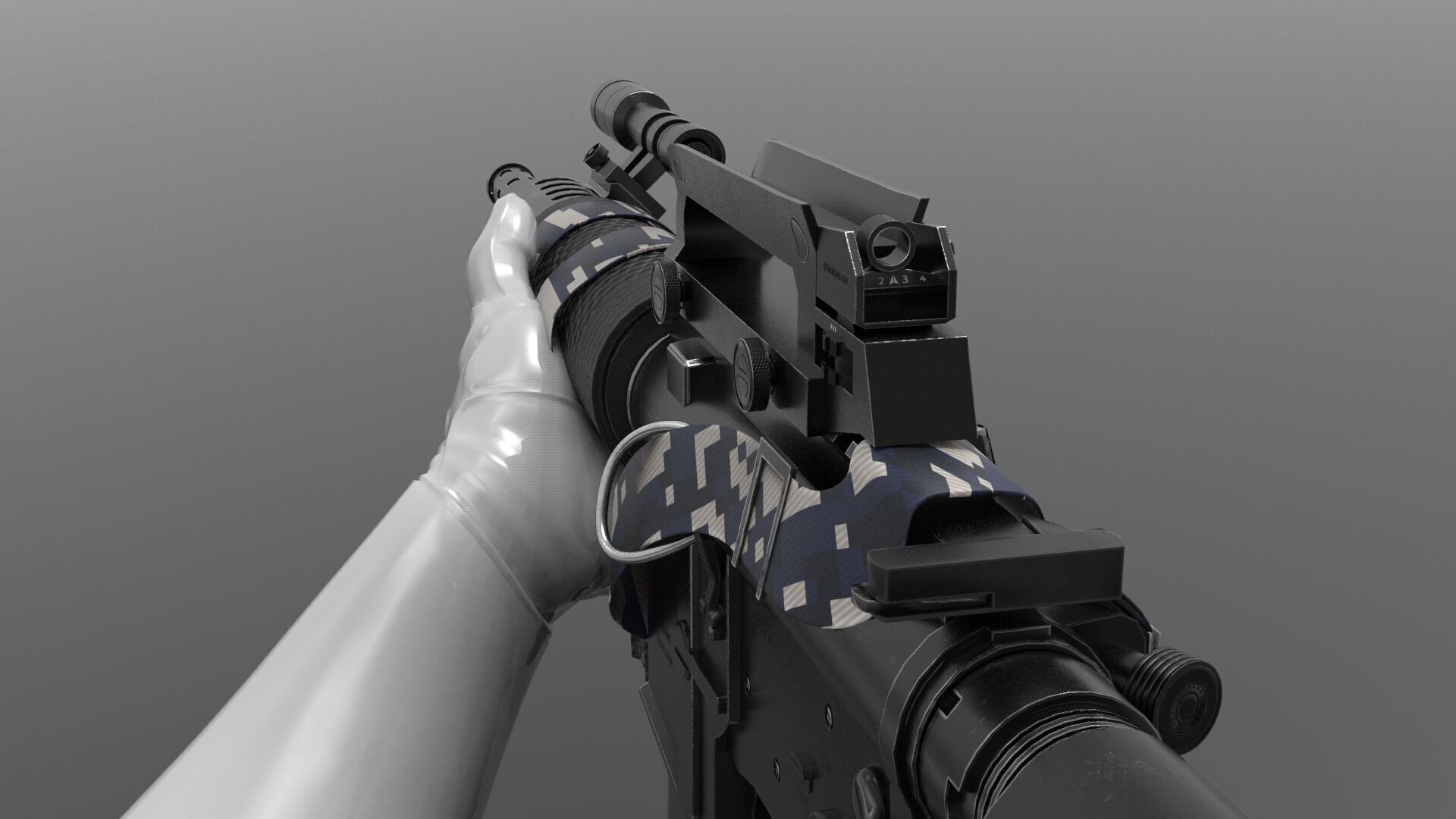 m4A1 Gun Fps - Tps Low-poly 3D model_9