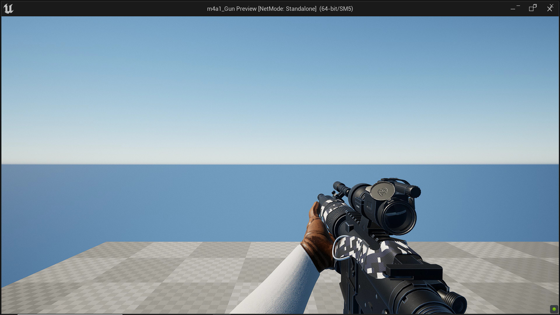 m4A1 Gun Fps - Tps Low-poly 3D model_11