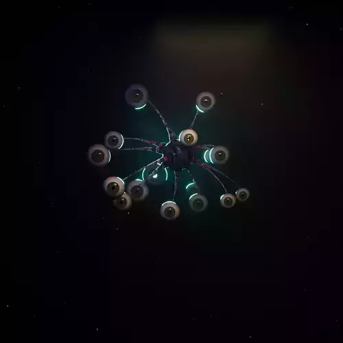 Alien Eyeball Creature by geometry nodes 3D model
