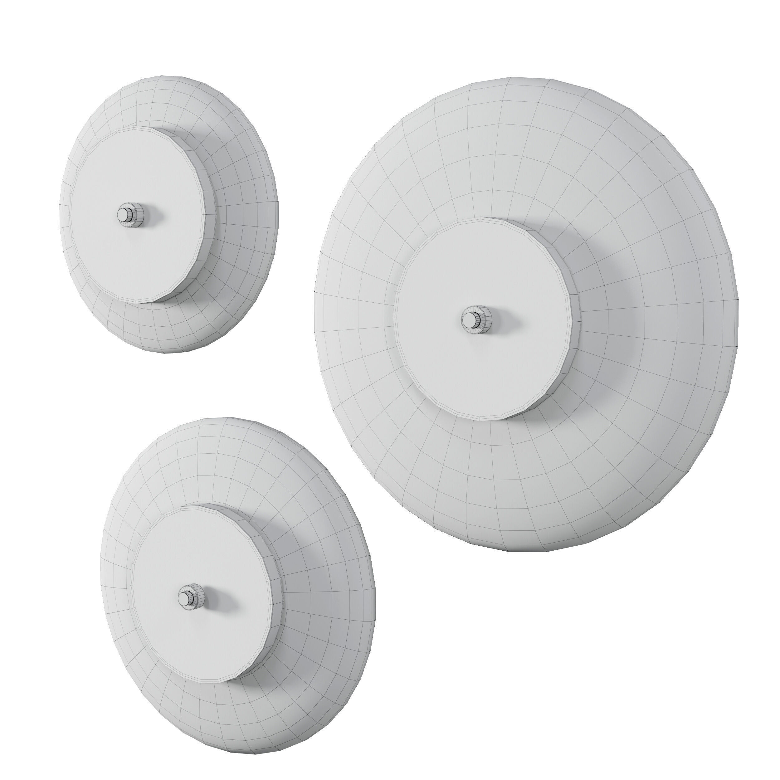 Zen Ceiling Wall Low-poly 3D model_4