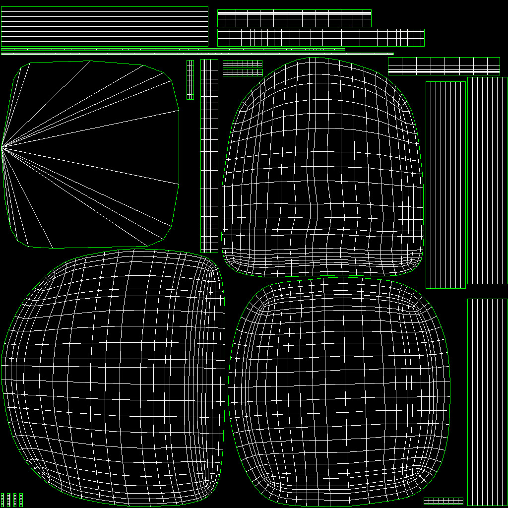 Chair ar vr optimized Low-poly 3D model_8