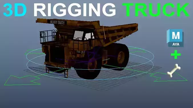 Tipper Truck 3D Rigged Model  