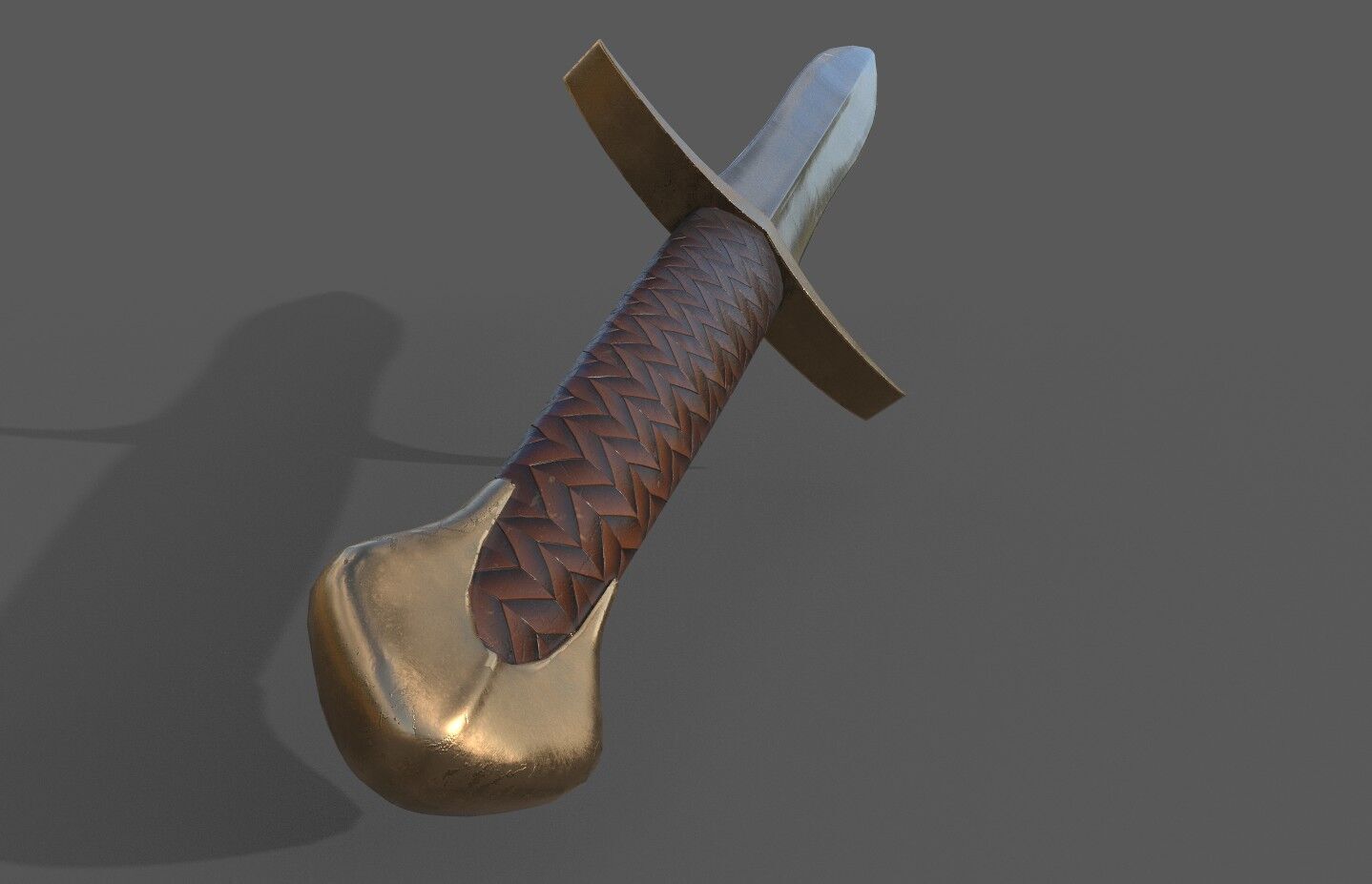 Medieva Fantasy Sword Low-poly 3D model_3