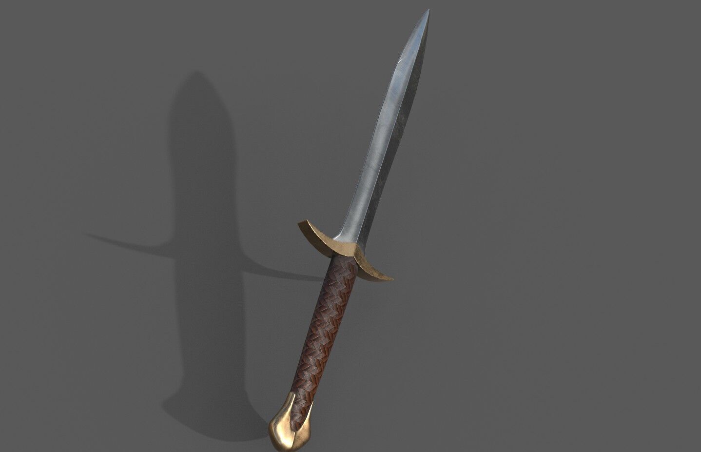 Medieva Fantasy Sword Low-poly 3D model_2
