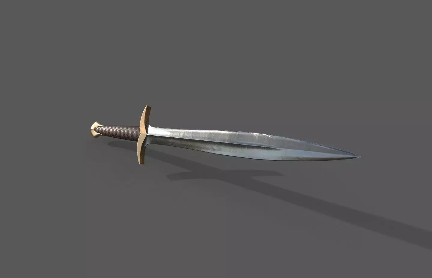 Medieva Fantasy Sword Low-poly 3D model_0