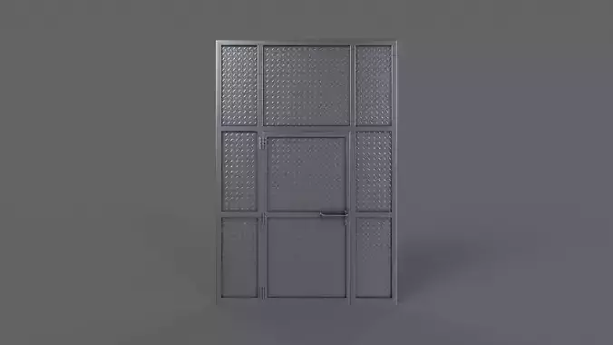 PBR Door Prison Cell 2 Low-poly 3D model
