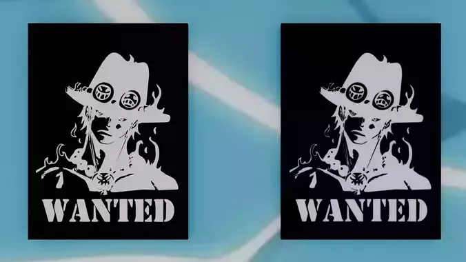 3D wall art  - Ace - Luffy and Sabo - One Piece