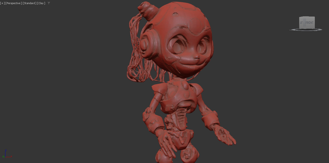 Robot Girl High Quality Free 3D Model in Multiple Formats Free low-poly 3D model_3