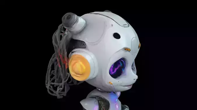 Robot Girl High Quality Free 3D Model in Multiple Formats Free low-poly 3D model