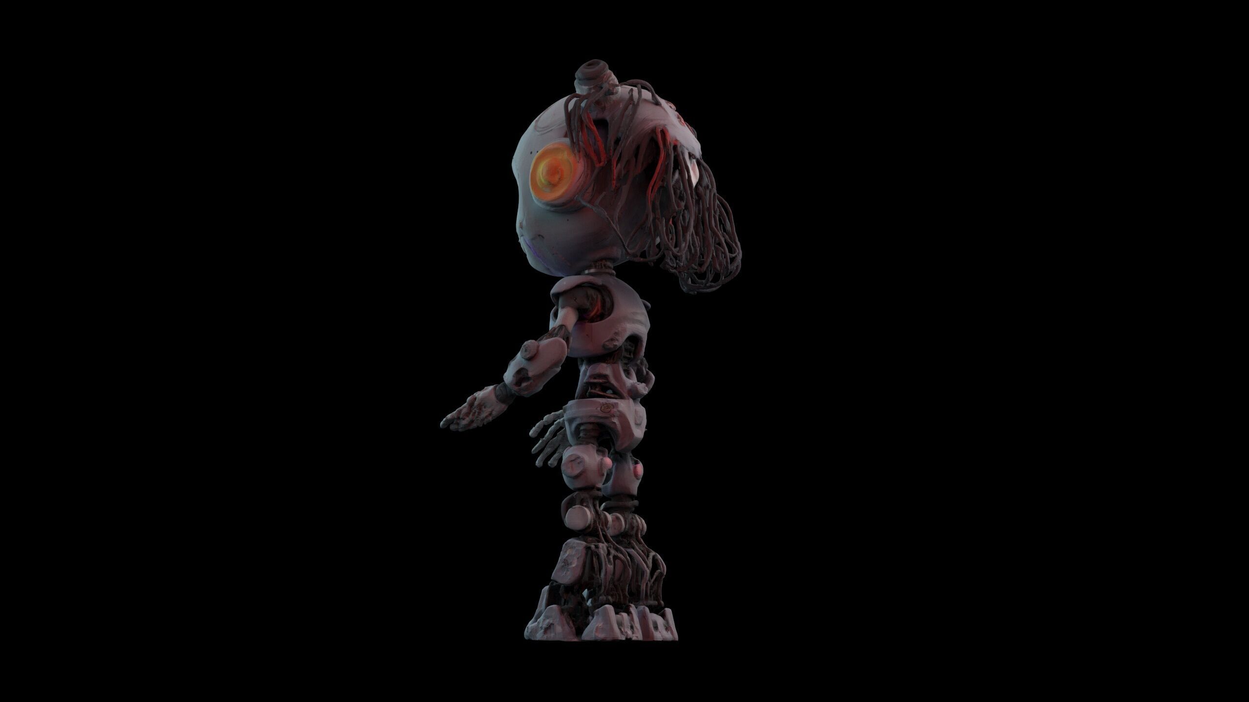Robot Girl High Quality Free 3D Model in Multiple Formats Free low-poly 3D model_12