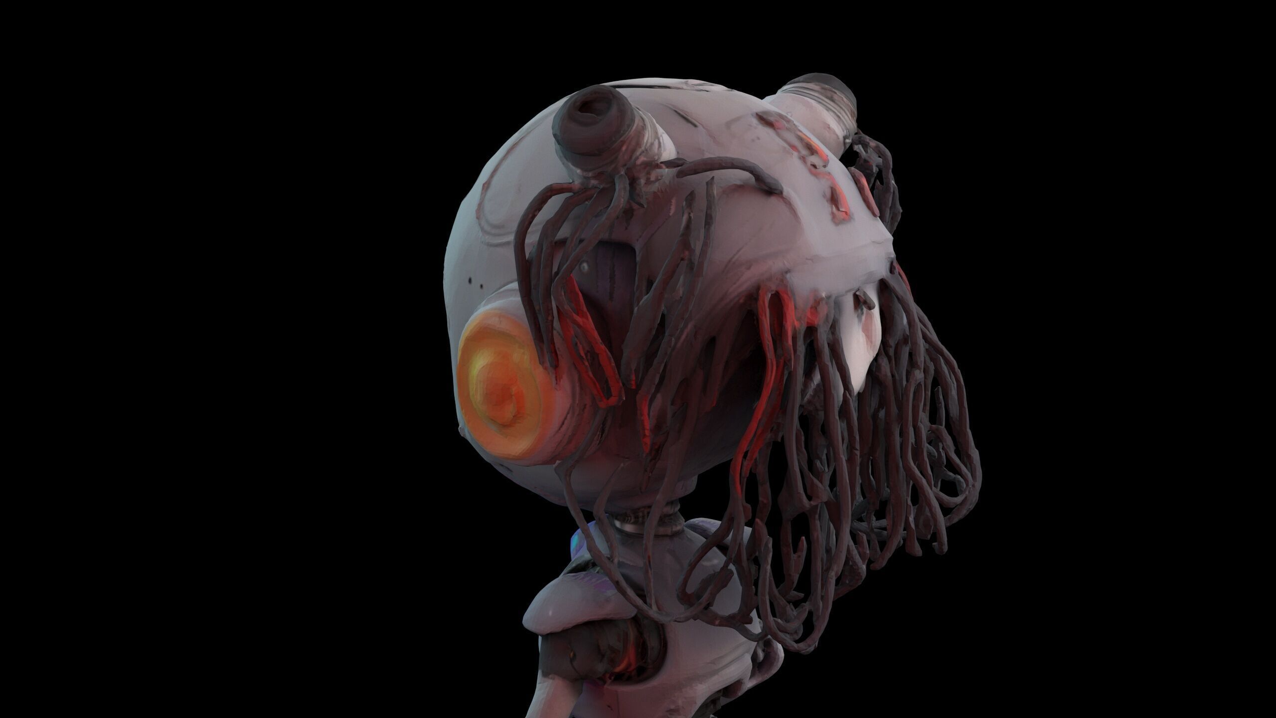Robot Girl High Quality Free 3D Model in Multiple Formats Free low-poly 3D model_11