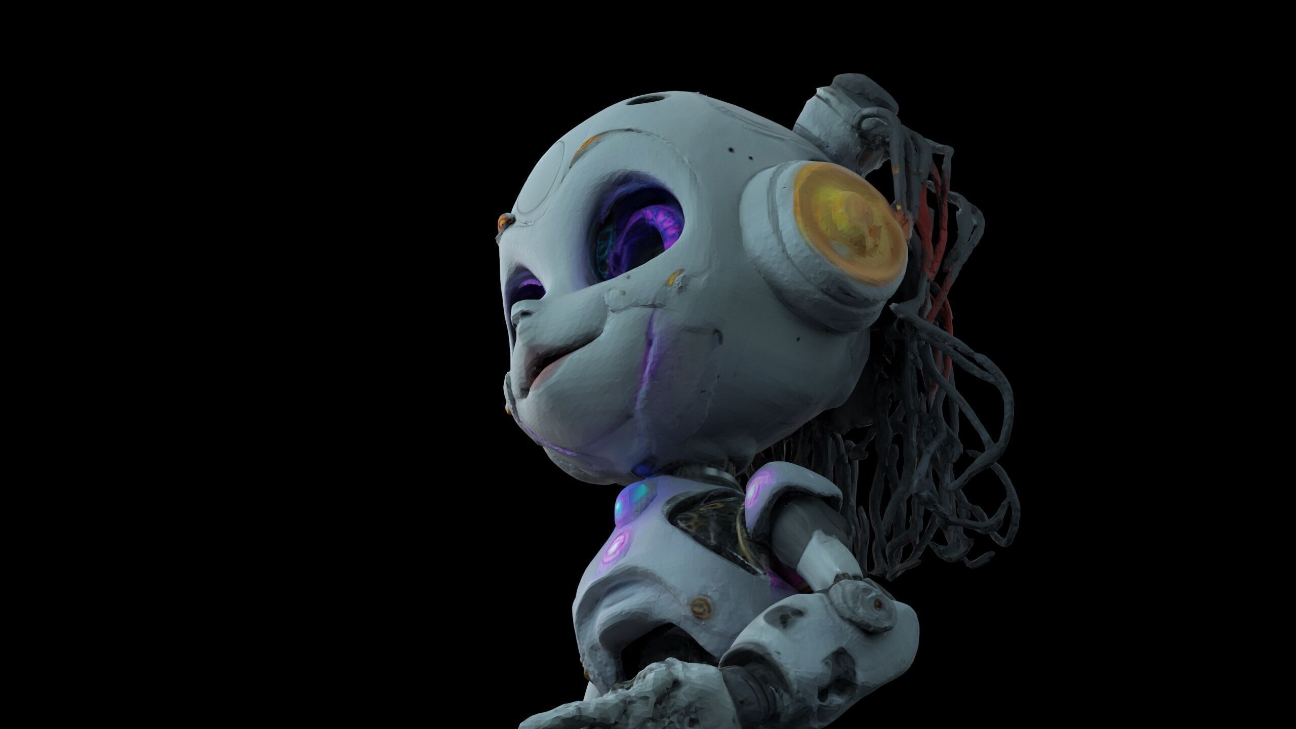 Robot Girl High Quality Free 3D Model in Multiple Formats Free low-poly 3D model_5