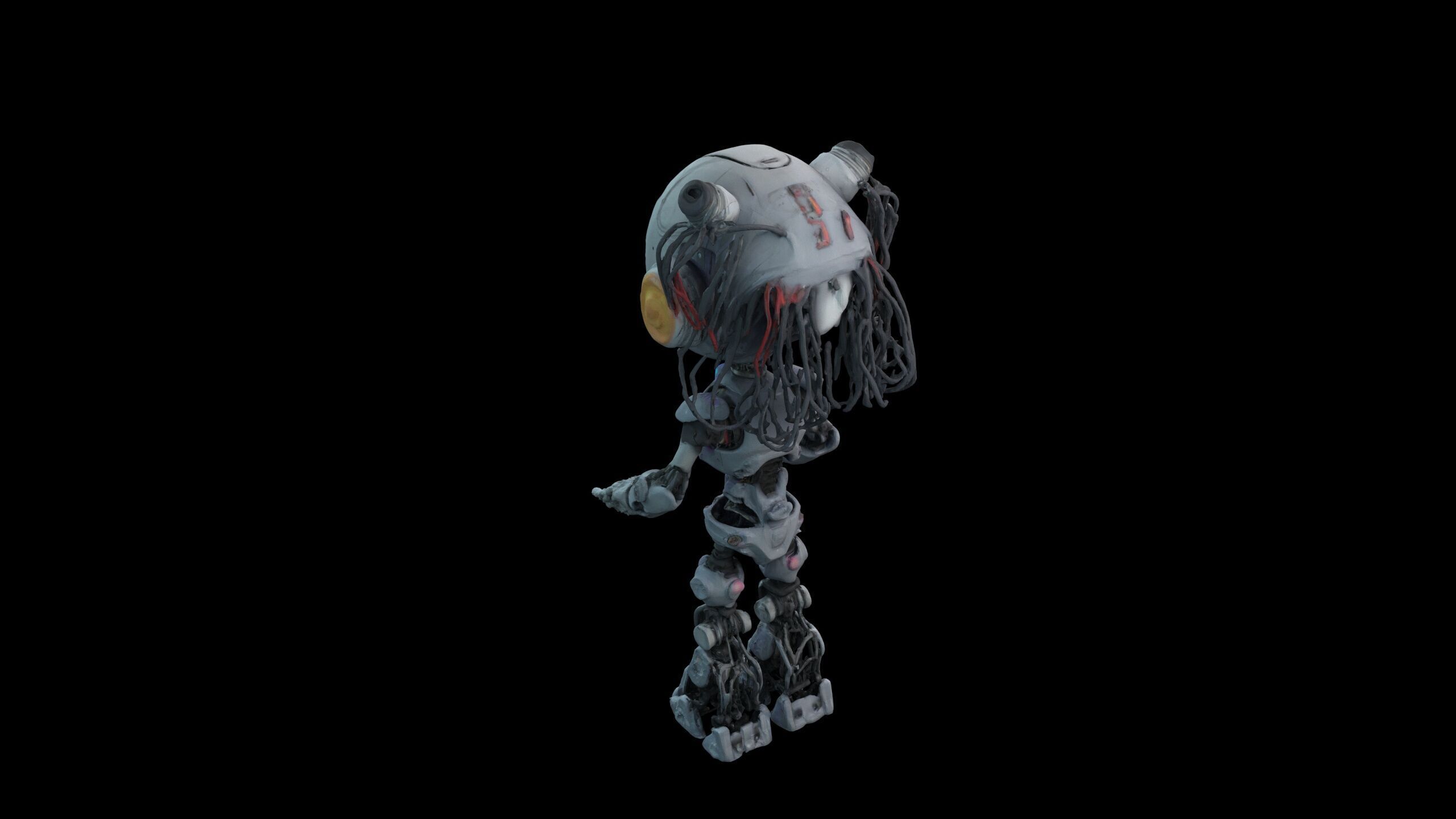 Robot Girl High Quality Free 3D Model in Multiple Formats Free low-poly 3D model_6