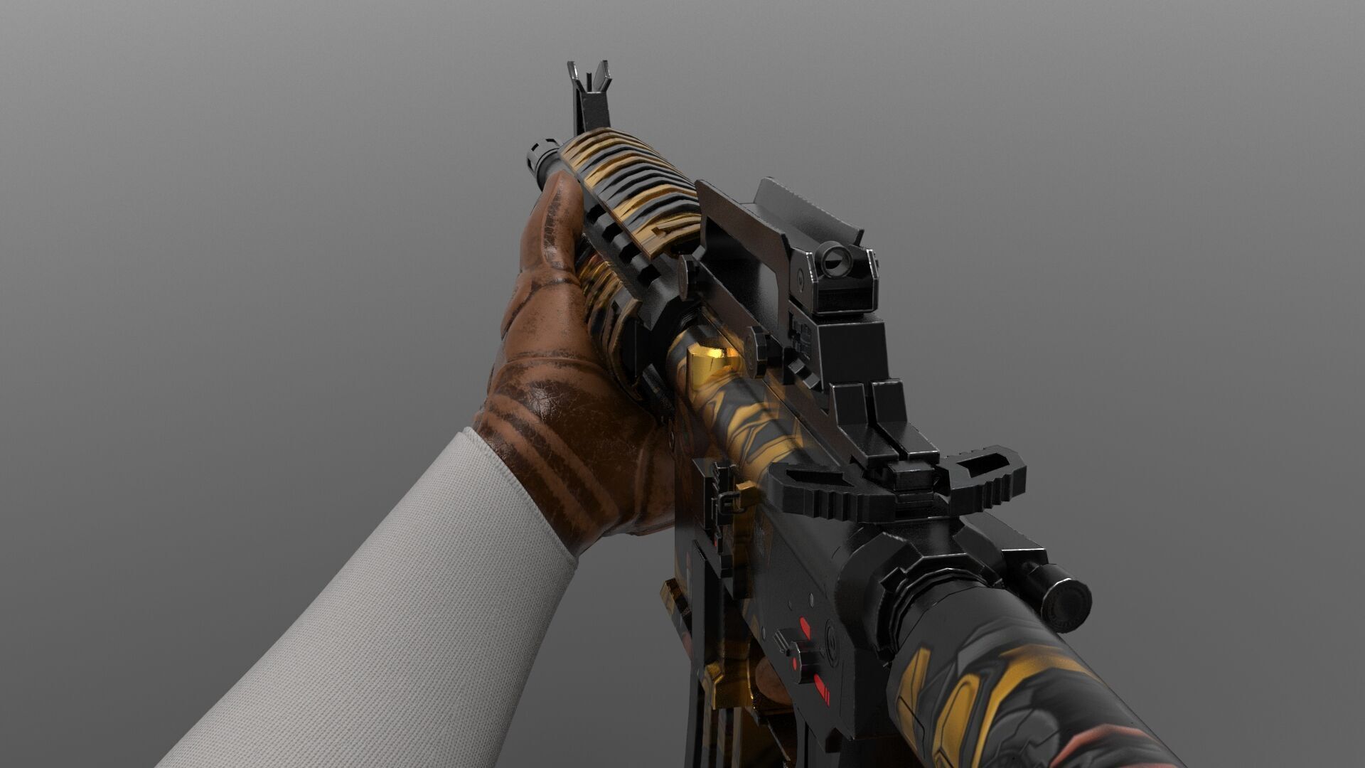 m4 Gun Fps - Tps Low-poly 3D model_4