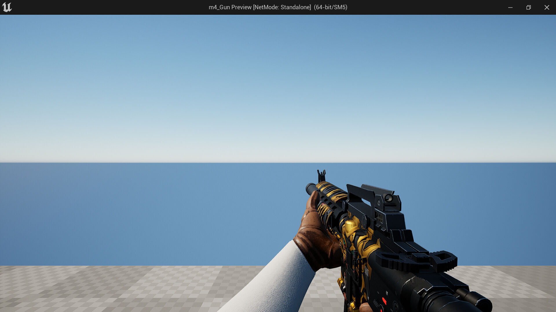 m4 Gun Fps - Tps Low-poly 3D model_7