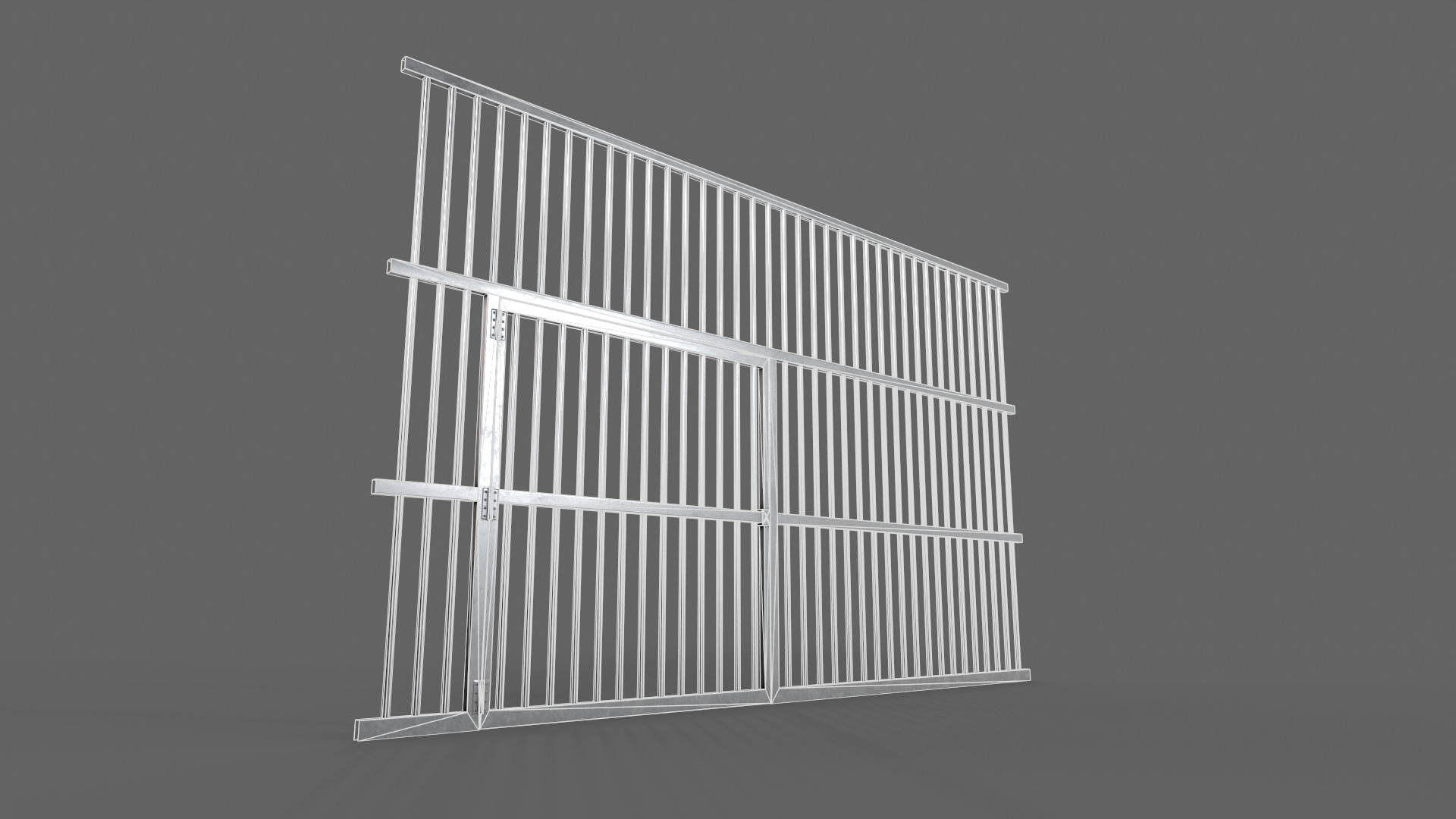 PBR Door Prison Cell 3 Low-poly 3D model_13