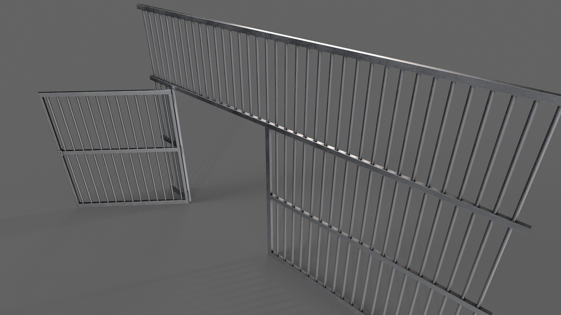 PBR Door Prison Cell 3 Low-poly 3D model_11