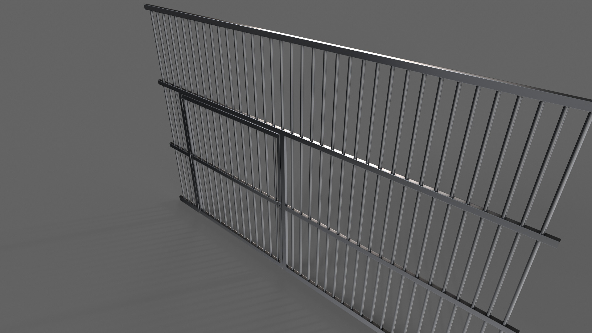 PBR Door Prison Cell 3 Low-poly 3D model_9