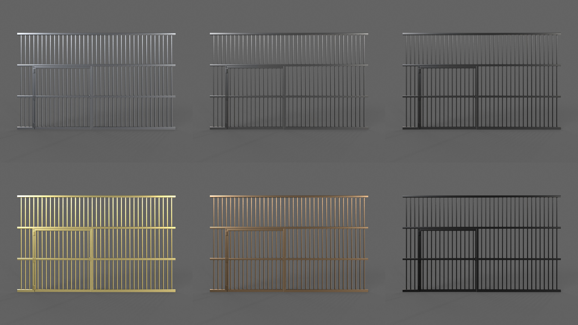 PBR Door Prison Cell 3 Low-poly 3D model_2