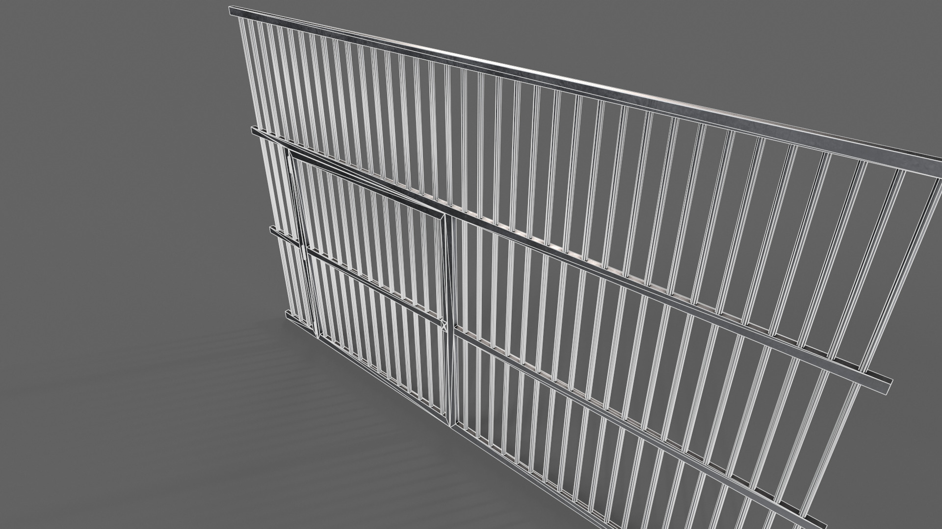 PBR Door Prison Cell 3 Low-poly 3D model_14