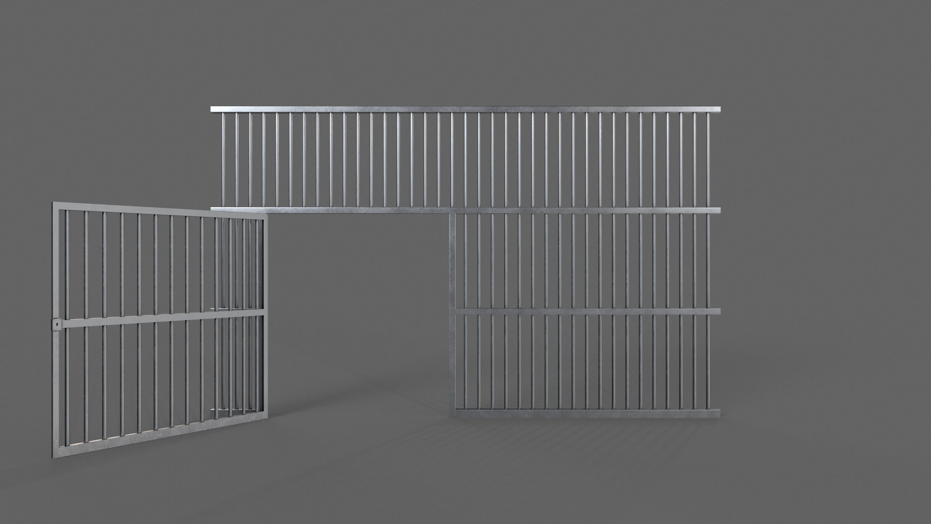 PBR Door Prison Cell 3 Low-poly 3D model_5