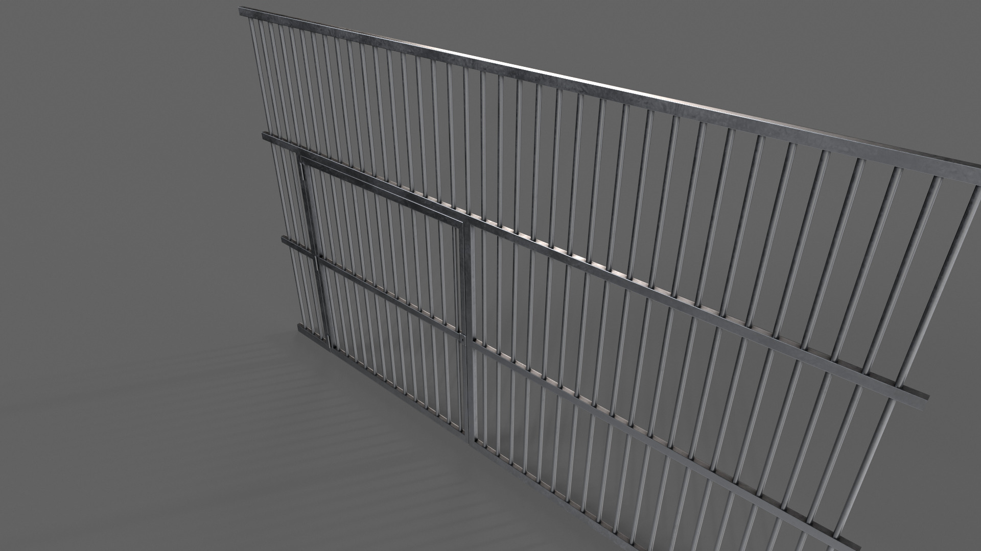 PBR Door Prison Cell 3 Low-poly 3D model_10