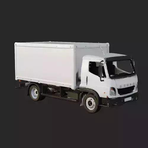 Detailed Delivery Truck 3D Printable Model - Cargo Vehicle