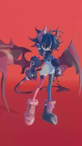 Nyxie the Demon Punk 3D model