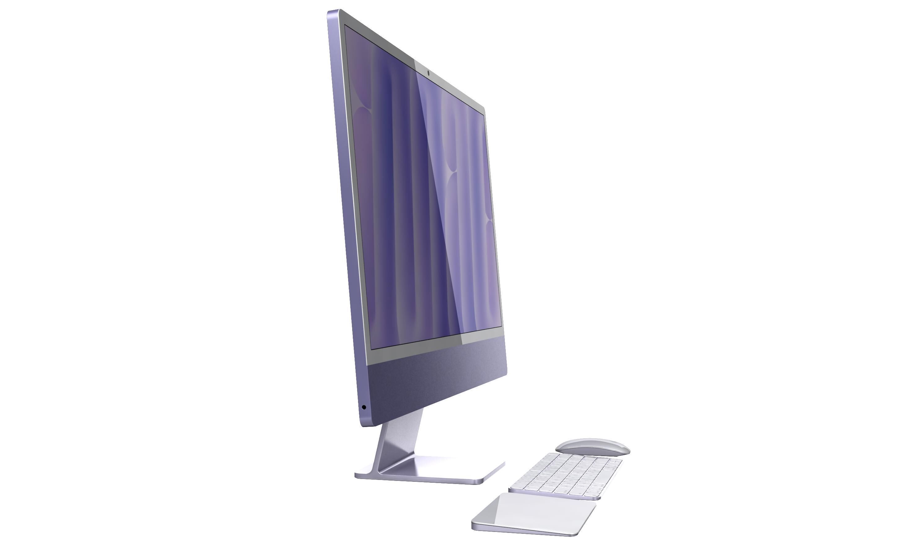 Apple iMac M4 Chip 2024 Purple 3D model_3