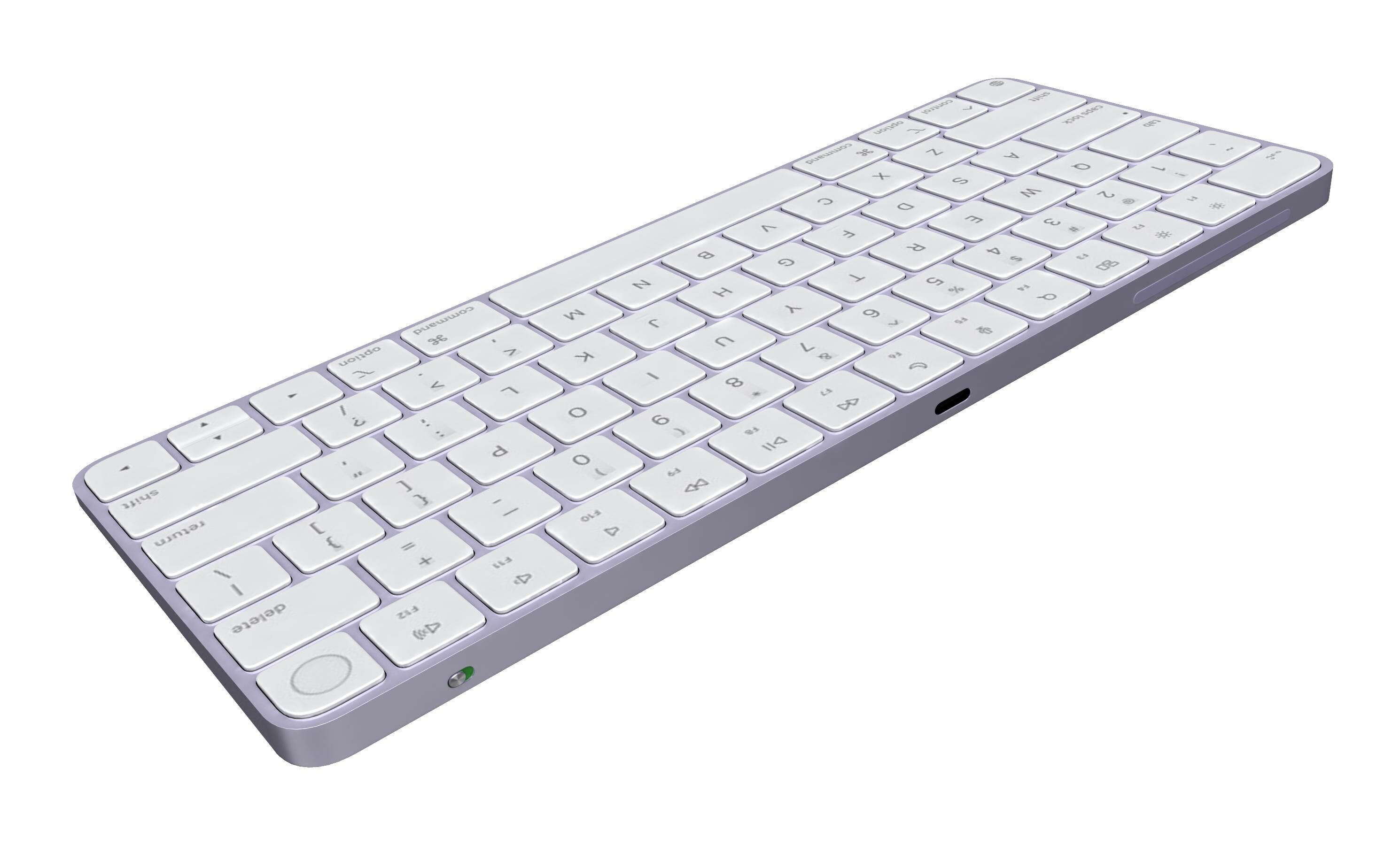 Apple iMac M4 Chip 2024 Purple 3D model_17