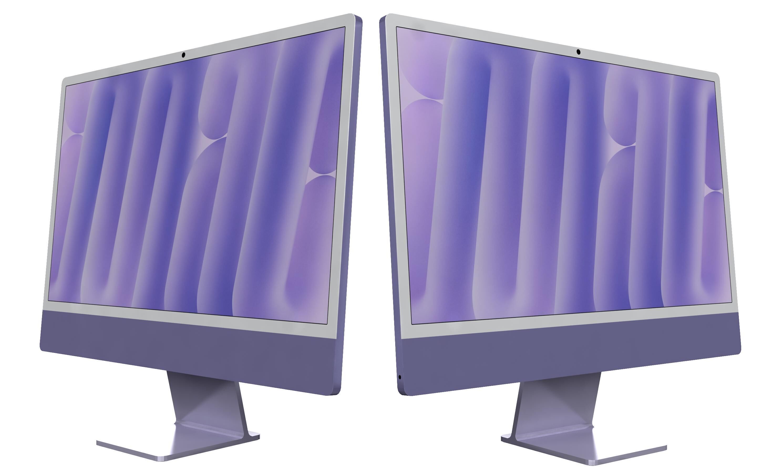 Apple iMac M4 Chip 2024 Purple 3D model_14