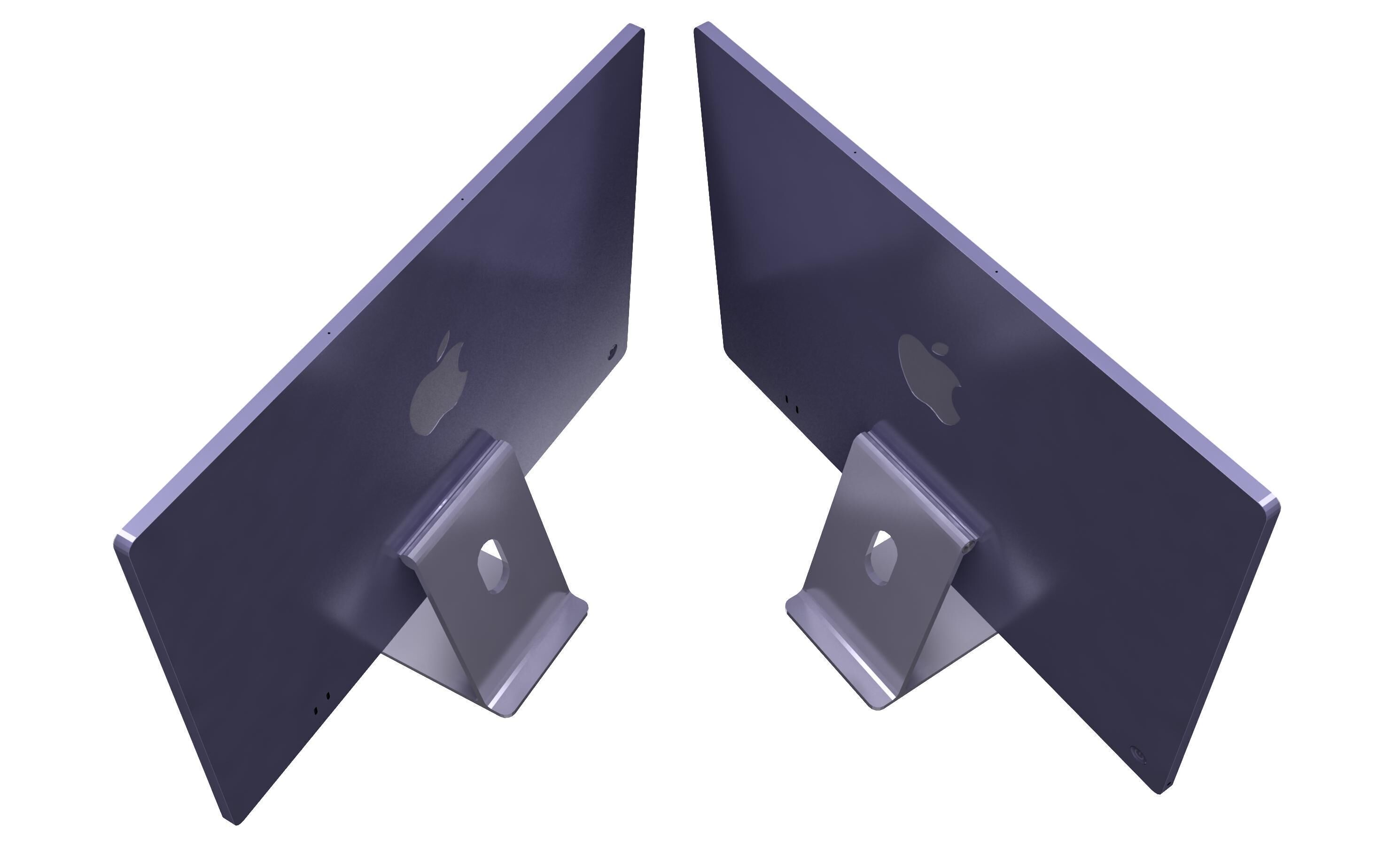 Apple iMac M4 Chip 2024 Purple 3D model_12