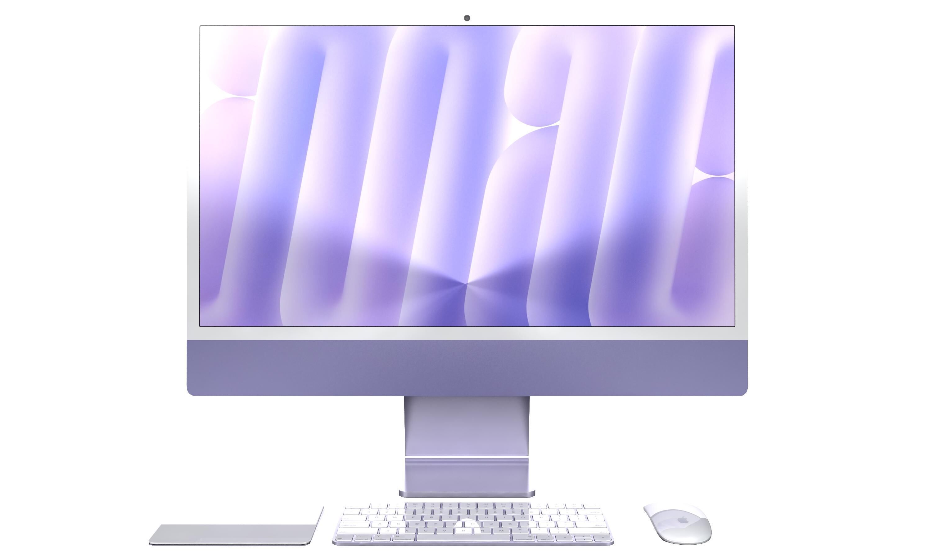 Apple iMac M4 Chip 2024 Purple 3D model_1