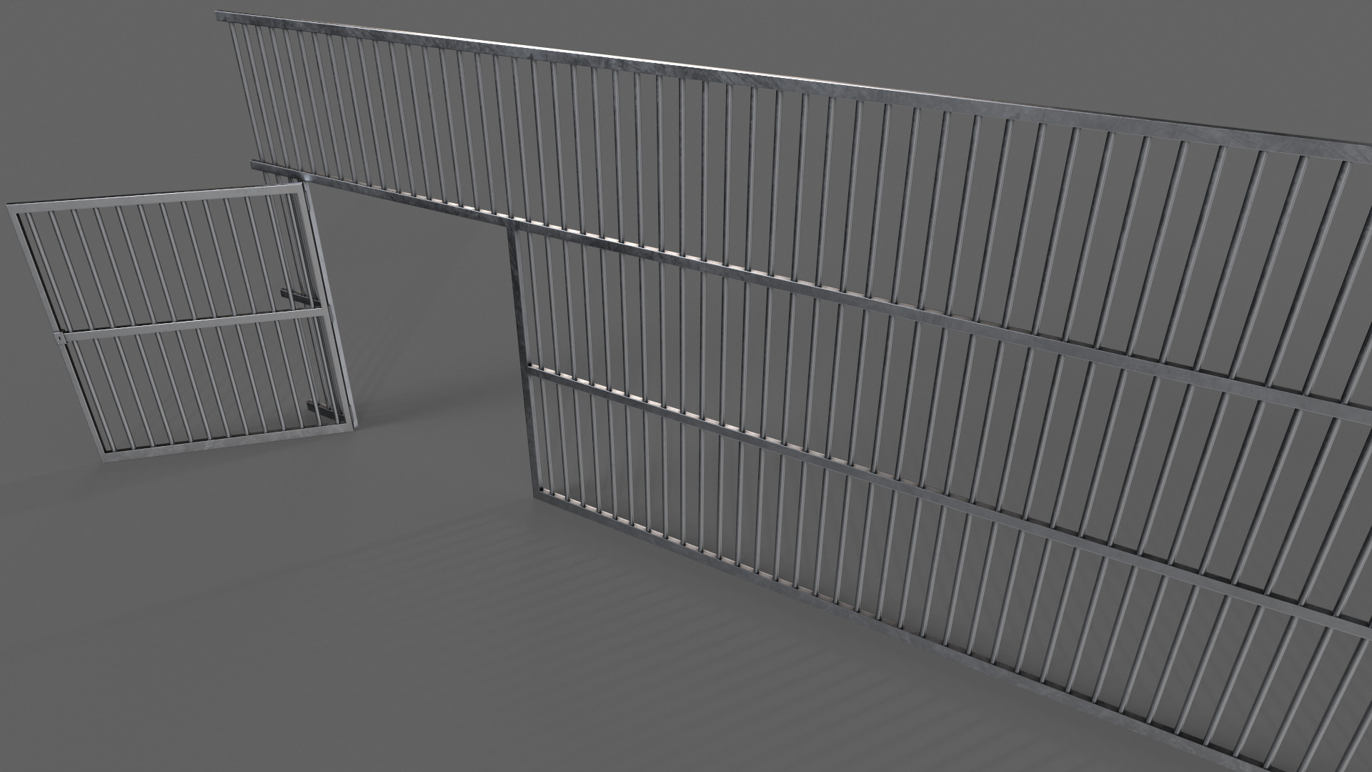 PBR Door Prison Cell 5 Low-poly 3D model_11