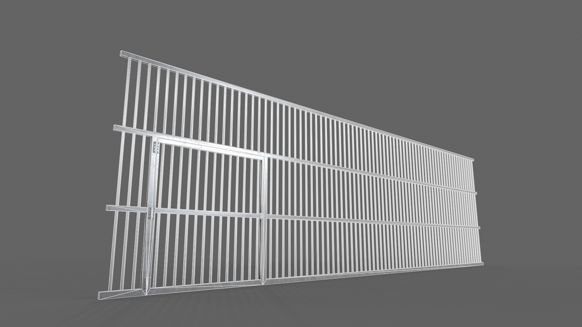 PBR Door Prison Cell 5 Low-poly 3D model_13