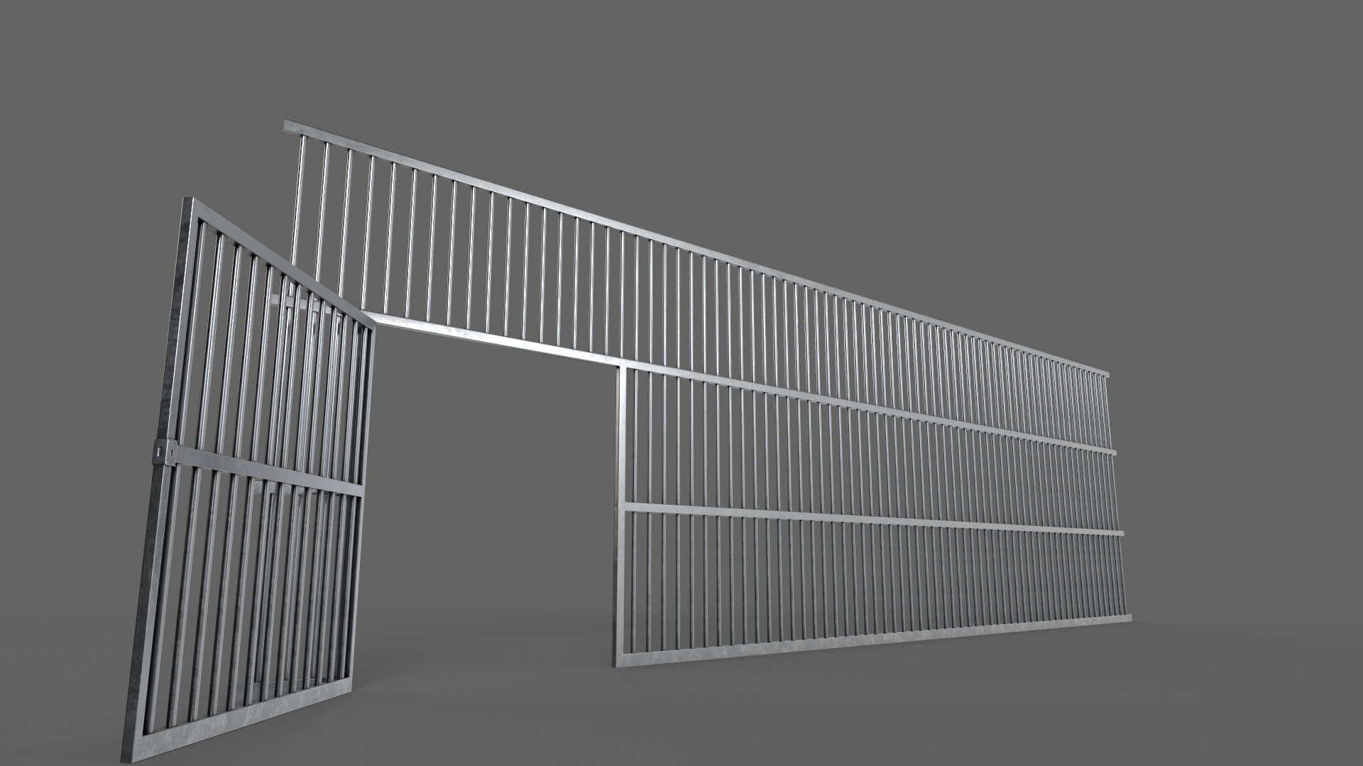 PBR Door Prison Cell 5 Low-poly 3D model_8